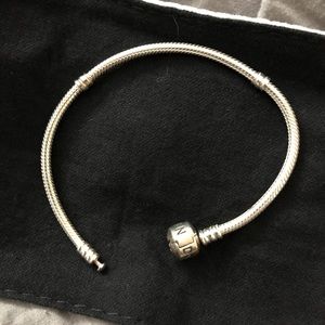 Pandora 7.5” Sterling Silver Bracelet